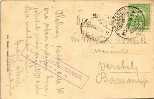 1915 Rózsahegy, Ruzomberok;  + "K.U.K. MILITäRZENSUR ZSOLNA" (EK)