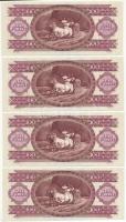 1992. 100Ft (4x) sorszámkövetők "B393 038509 - B393 038512" T:I-,II