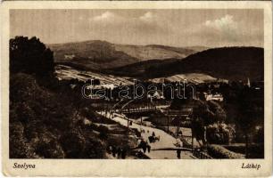 Szolyva, Svalava, Svaljava, Szvaljava, Svaliava; látkép, híd / general view, bridge (kopott sarkak / worn corners)