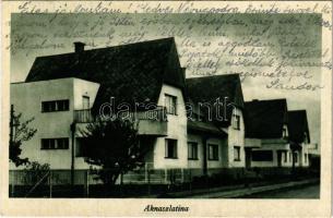 1944 Aknaszlatina, Slatinské Doly, Szolotvino, Solotvyno (Máramaros); Beamterhäuser / Állami tisztviselő lakóházak. Bozsuk kiadása / state officials houses (fa)