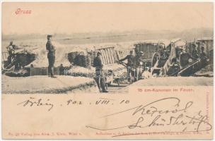1902 Gruss... 15 cm Kanonen im Feuer / Austro-Hungarian (K.u.k.) military , 15 cm cannons