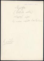 cca 1935 Kinszki Imre (1901-1945) budapesti fotóművész hagyatékából, pecséttel jelzett, aláírt és a ...