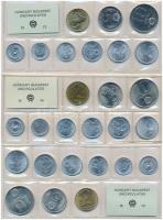 1971-1979. 2f-10Ft (9xklf) érmés forgalmi sor fóliatokban, 9db klf évjárat! T:1