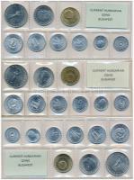 1971-1979. 2f-10Ft (9xklf) érmés forgalmi sor fóliatokban, 9db klf évjárat! T:1