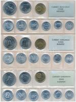 1971-1979. 2f-10Ft (9xklf) érmés forgalmi sor fóliatokban, 9db klf évjárat! T:1