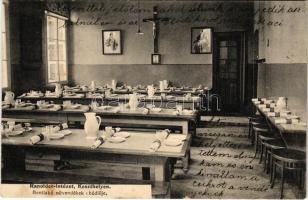 1914 Keszthely, Ranolder Intézet, belső, bentlakó növendékek ebédlője. Mérei Ignác
