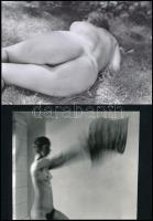 Szolidan erotikus fényképek az asztal fiából, vegyes mix (4. sz. válogatás), 13 db fotó, 6x9 cm és 9...