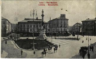 Lviv, Lwów, Lemberg; Plac Maryacki / square, tram