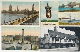 10 db RÉGI angol város képeslap / 10 pre-1950 British town-view postcards