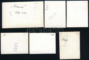 1939 Kutatásra érdemes fényképek egy magyar család albumából, 6 db vintage fotó, az egyik feliratozv...