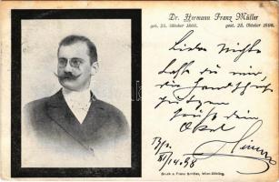 1898 Dr. Hermann Franz Müller, Austrian Physicians obituary postcard (EK)