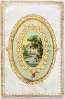 cca 1890-1910 42 db 'üdvözlő kártya',  közte litografáltak, közte egy boríték, és néhány c...