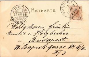 1899 Automne / Herbst / Art Nouveau lady, autumn. A. Sockl (Vienne) Serie III. No. 19. litho