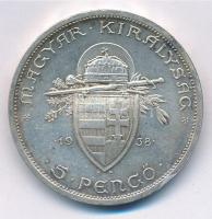 1938. 5P Ag "Szent István" T:1-,2 ph. patina
Adamo P8.1