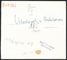 1972 'Vitorlások a Balatonon', sajtófotó, 'Magyar Hírek' pecsétjével a hátoldalo...