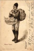 1900 Wiener Typen. Deutsch's Postkartenverlag 1555. / Viennese Types. Austrian folklore, toy vendor (EK)