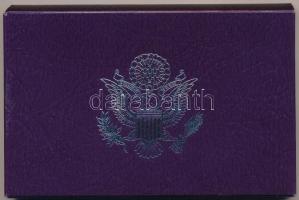 Amerikai Egyesült Államok 1989S 1c-1/2$ (5xklf) forgalmi sor dísztokban, tanúsítvánnyal T:PP 
USA 1...