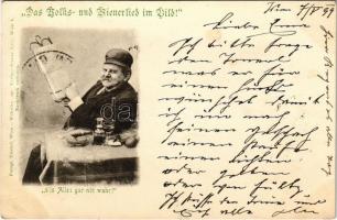 1899 Sis Alles gar nöt wahr! Das Volks- und Wienerlied im Bild. Fotogr. Triebel. Verlag Gustav Lang / Austrian folklore from Vienna (EK)