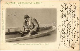 1899 Am Wasser, am Wasser, am Wasser bin i z Haus! Das Volks- und Wienerlied im Bild. Fotogr. Triebel. Verlag Gustav Lang / Austrian folklore from Vienna