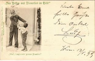 1899 Wart, i sags mein grossen Bruadern! Das Volks- und Wienerlied im Bild. Fotogr. Triebel. Verlag Gustav Lang / Austrian folklore from Vienna
