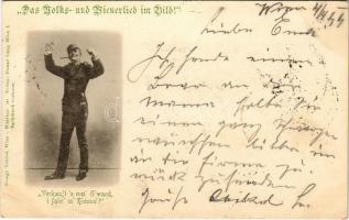 1899 Verkauft s mei Gwand, i fahr in Himmel! Das Volks- und Wienerlied im Bild. Fotogr. Triebel. Verlag Gustav Lang / Austrian folklore from Vienna