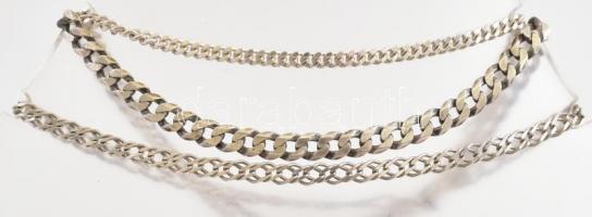 Ezüst(Ag) 3 db karkötő, jelzett, nettó: 14,63 g