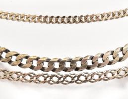 Ezüst(Ag) 3 db karkötő, jelzett, nettó: 14,63 g