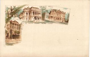 1896 Használatlan 2kr millenniumi díjjegyes Színházak