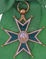 DN "Szent Lázár Lovagrend Középkereszt?" aranyozott és zománcozott kitüntetés nyakszalagga...