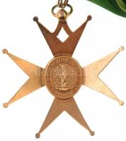 DN "Szent Lázár Lovagrend Középkereszt?" aranyozott és zománcozott kitüntetés nyakszalagga...