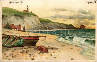 1899 Seashore. Winkler & Schorn Sonnenschein-Postkarte Serie VIII. 99115. litho