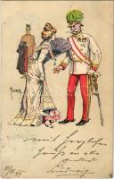1899 Franz Joseph I of Austria, litho s: F. Gareis jun.