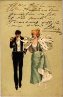 1899 Romantic couple, Edgar Schmidt litho