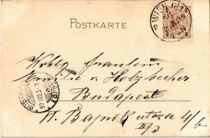 1899 Hungarian romantic art postcard, dance ball, lady with officer. Kunstanstalt Kosmos litho s: Ge...