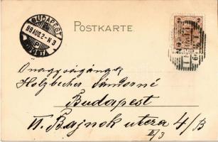 1899 Hungarian romantic art postcard, dance ball, lady with K.u.K. military officer. Kunstanstalt Ko...