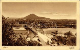 Huszt, Chust, Khust; látkép, vasúti híd, vár. Káhán Jenő kiadása / general view, railway bridge, castle