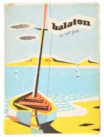 1971 Balaton térkép, Bp., Cartographia, 32x95 cm