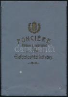 cca 1900 Fonciére Általános Biztosító Intézet életbiztosítási kötvényének borítékja.