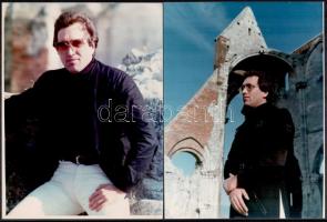 Kádár András: Máté Péter (1947-1984) énekes, dalszerzőről készült fotók, össz. 6 db. Hátoldalán jelz...