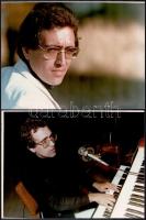 Kádár András: Máté Péter (1947-1984) énekes, dalszerzőről készült fotók, össz. 6 db. Hátoldalán jelz...