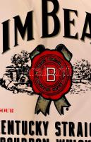 Jim Beam whisky tükrös reklám tábla keretben. 85x60 cm