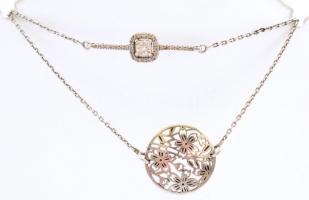 Ezüst(Ag) karkötő, 2 db, jelzett, bruttó: 4,25 g