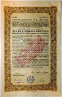 1924. Államadóssági kötvény 987 aranykoronáról/200 U.S.A. dollárról (2x) egymásutáni sorszámokkal