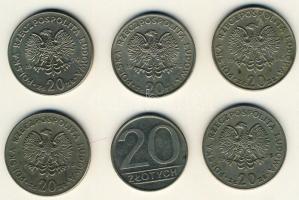 Lengyelország 1970-80-as évek 10Zl (30x) + 20Zl (21x) T:2,3 Összesen 51db!