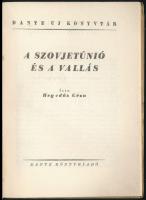 Hegedűs Géza: A Szovjetunió és a vallás. Bp., 1945, Dante. Kiadói papír kötésben