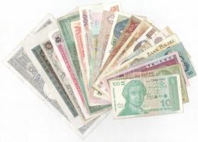 20db-os vegyes külföldi bankjegy tétel, közte Belgium, Görögország, Japán, Kína T:III,III- 20pcs of various banknotes, including Belgium, Greece, Japan, China C:F,VG