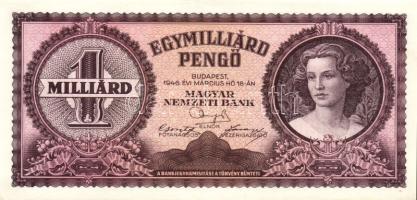 1946. 1000.000.000P(2x) egyugrású sorszámokkal T:I-