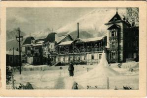 Újtátrafüred, Neu-Schmecks, Novy Smokovec (Magas Tátra, Vysoké Tatry); Dr. Szontágh-féle szanatórium télen / sanatorium in winter (EK)