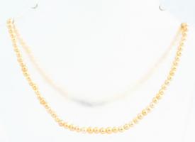 Tenyésztett gyöngy nyaklánc, h: 42 cm