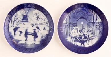 Royal Copenhagen porcelán tálak, 2 db, hibátlanok, jelzettek, d: 18 cm